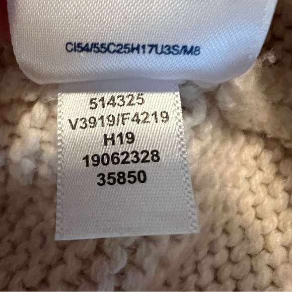 Lands' End Wool Blend Mock Neck Floral Chunky Knit Sweater Granny Size Small - Picture 8 of 12